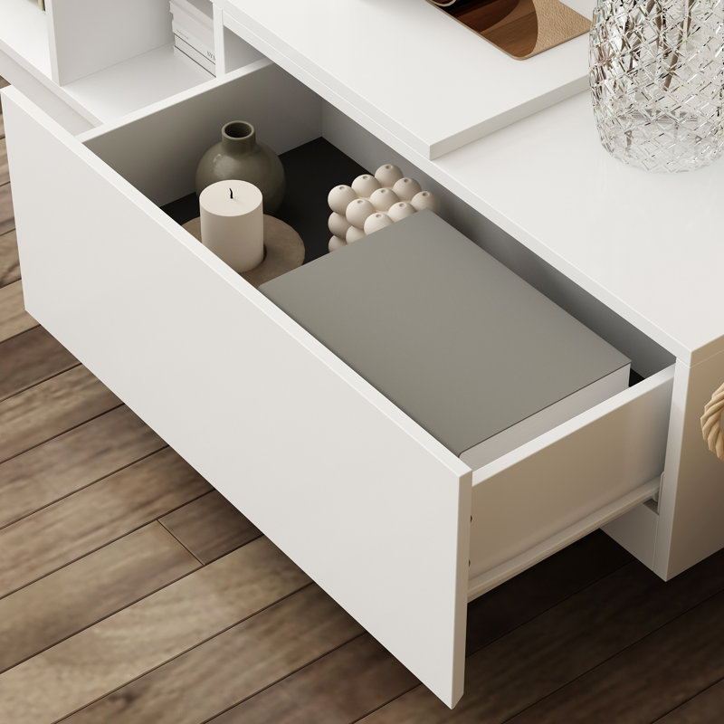 Wade Logan® Bakemeier 94.5'' W TV Stand & Reviews | Wayfair
